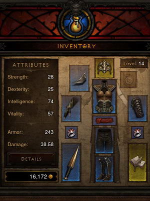 Инвентарь Diablo 3